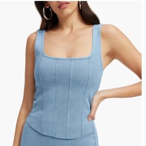 Good American Square Neck Corset Top sz 3 Large